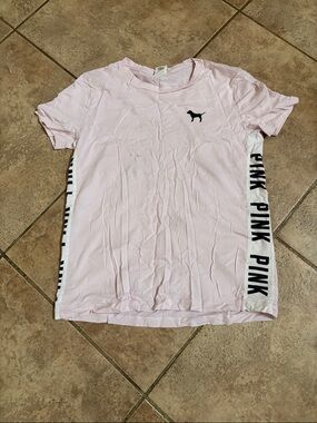 PINK Victoria's Secret Light Pink Logo Tee